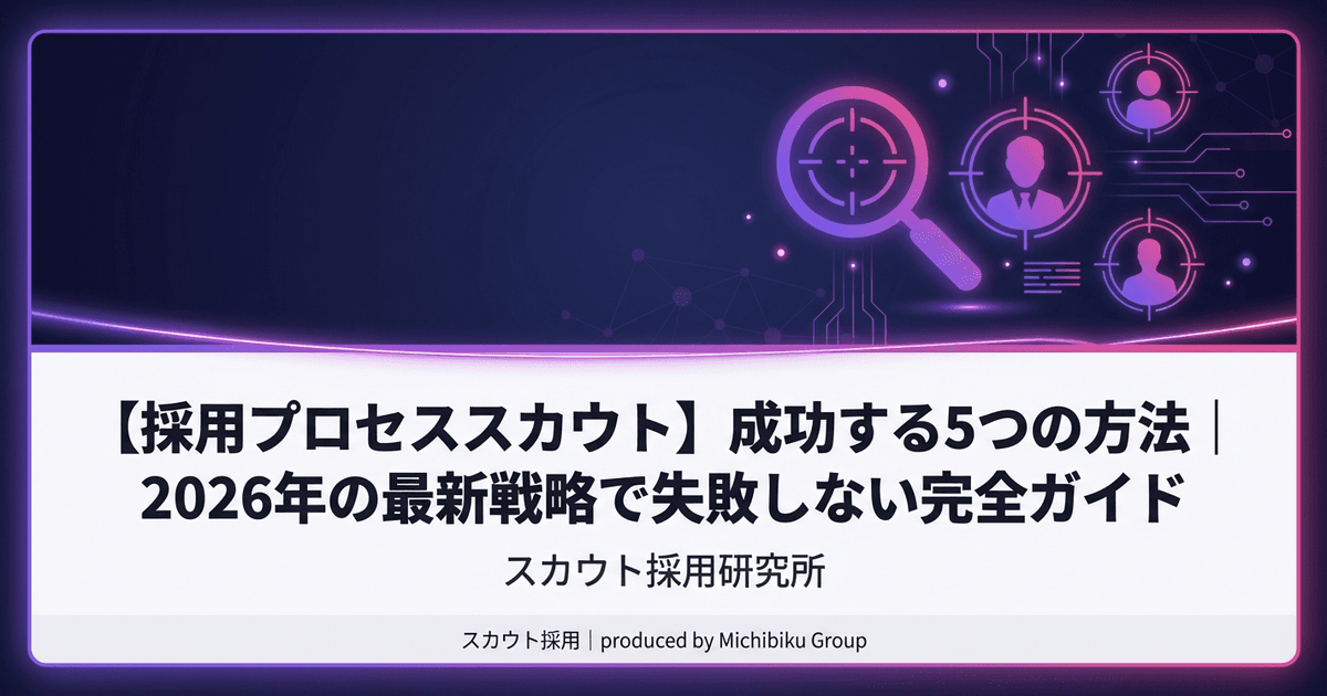 【採用プロセス スカウト】成功する5つの方法|2026年の最新戦略で失敗しない完全ガイド