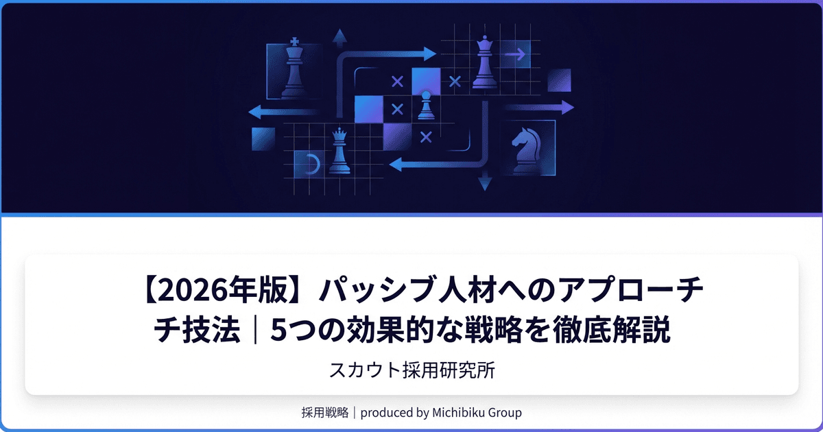 【2026年版】パッシブ人材へのアプローチ技法|5つの効果的な戦略を徹底解説