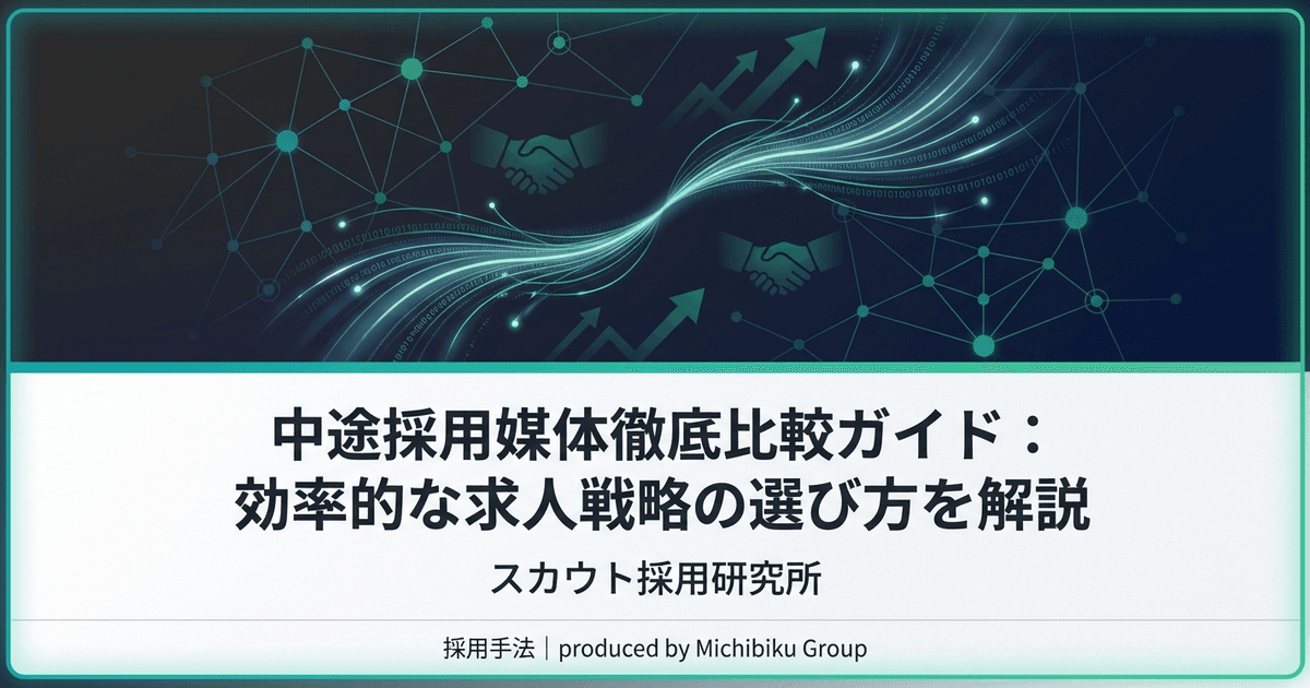 中途採用媒体徹底比較ガイド:効率的な求人戦略の選び方を解説