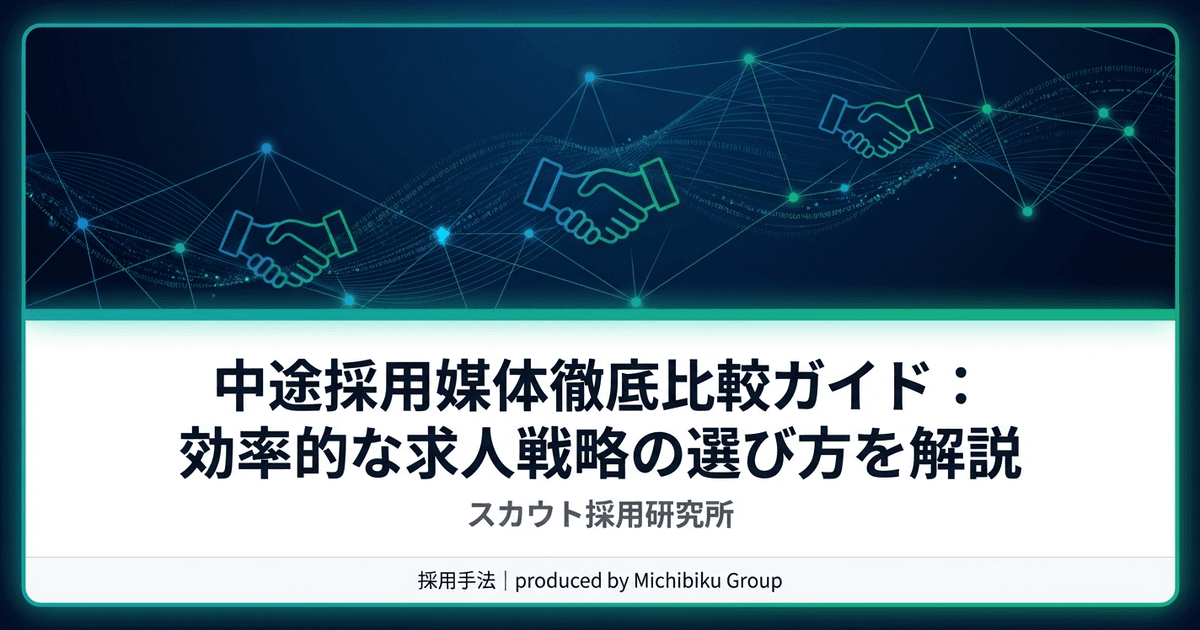 中途採用媒体徹底比較ガイド:効率的な求人戦略の選び方を解説|基本から実践方法まで解説