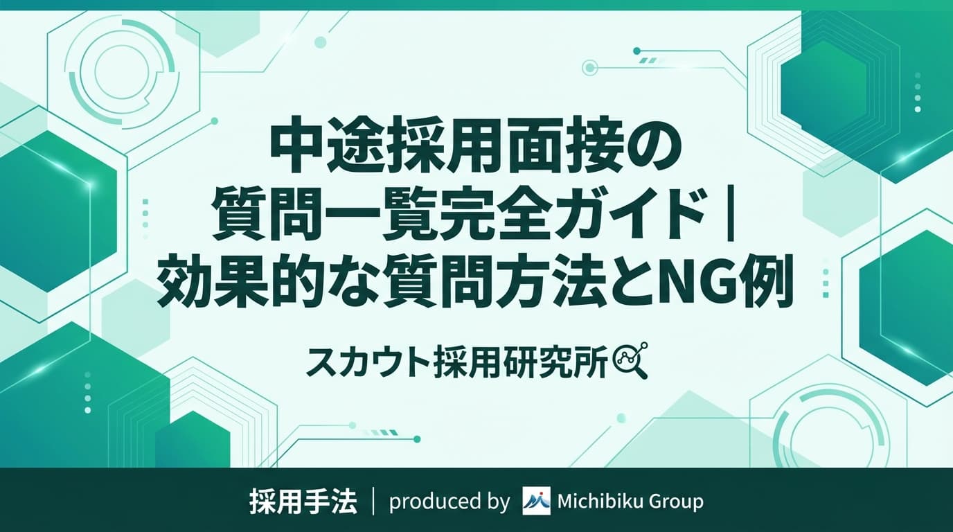 中途採用面接の質問一覧完全ガイド|効果的な質問方法とNG例