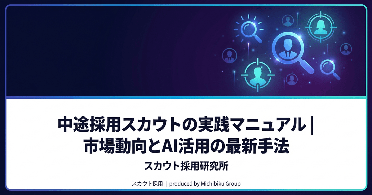 中途採用スカウトの実践マニュアル|市場動向とAI活用の最新手法|基本から実践方法まで解説