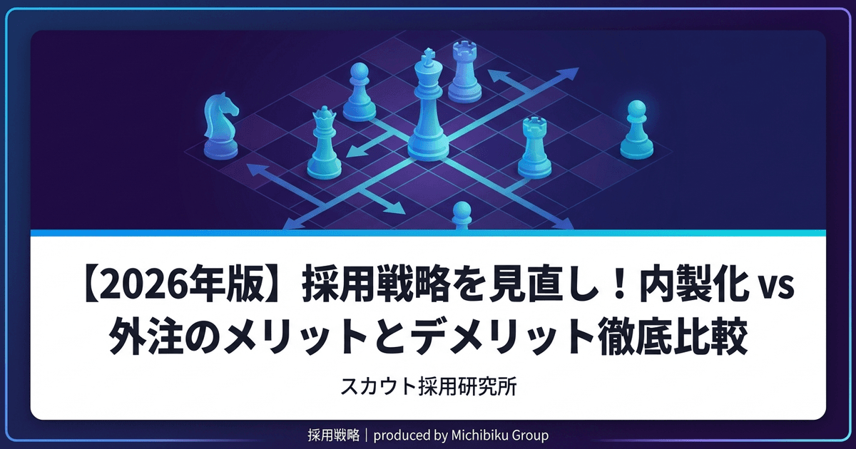 【2026年版】採用戦略を見直し!内製化 vs 外注のメリットとデメリット徹底比較