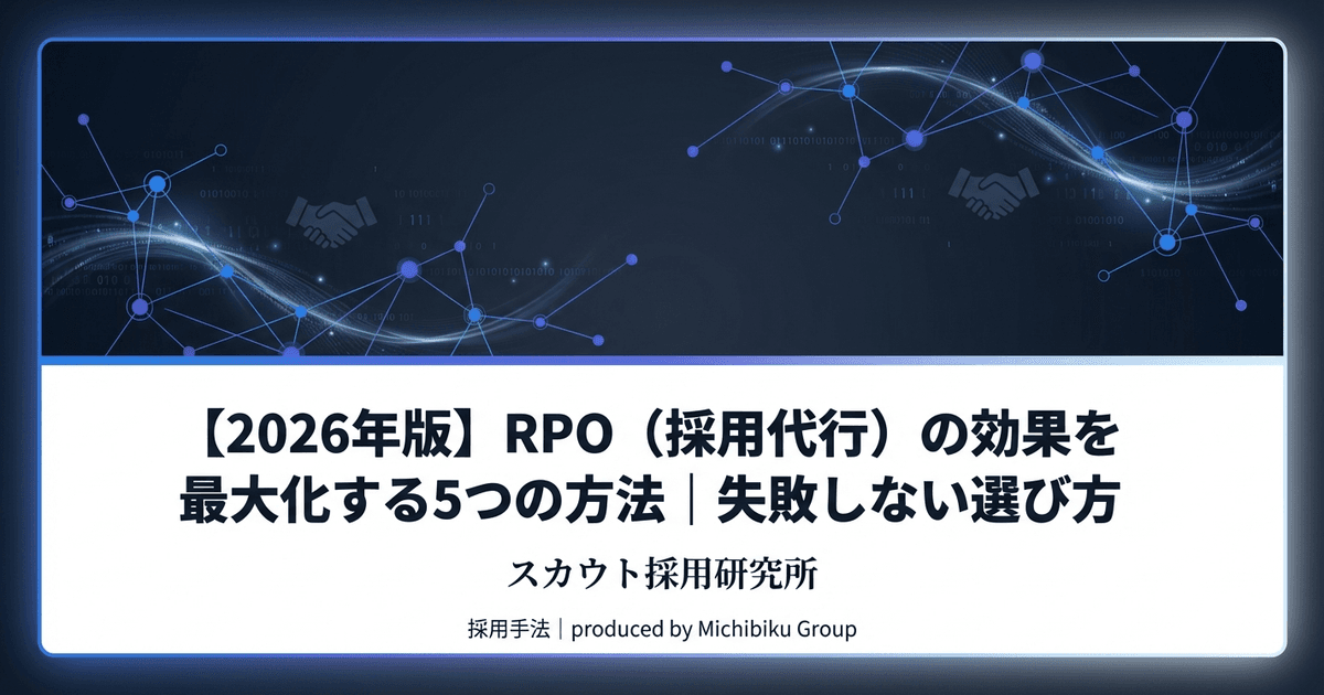 【2026年版】RPO(採用代行)の効果を最大化する5つの方法|失敗しない選び方