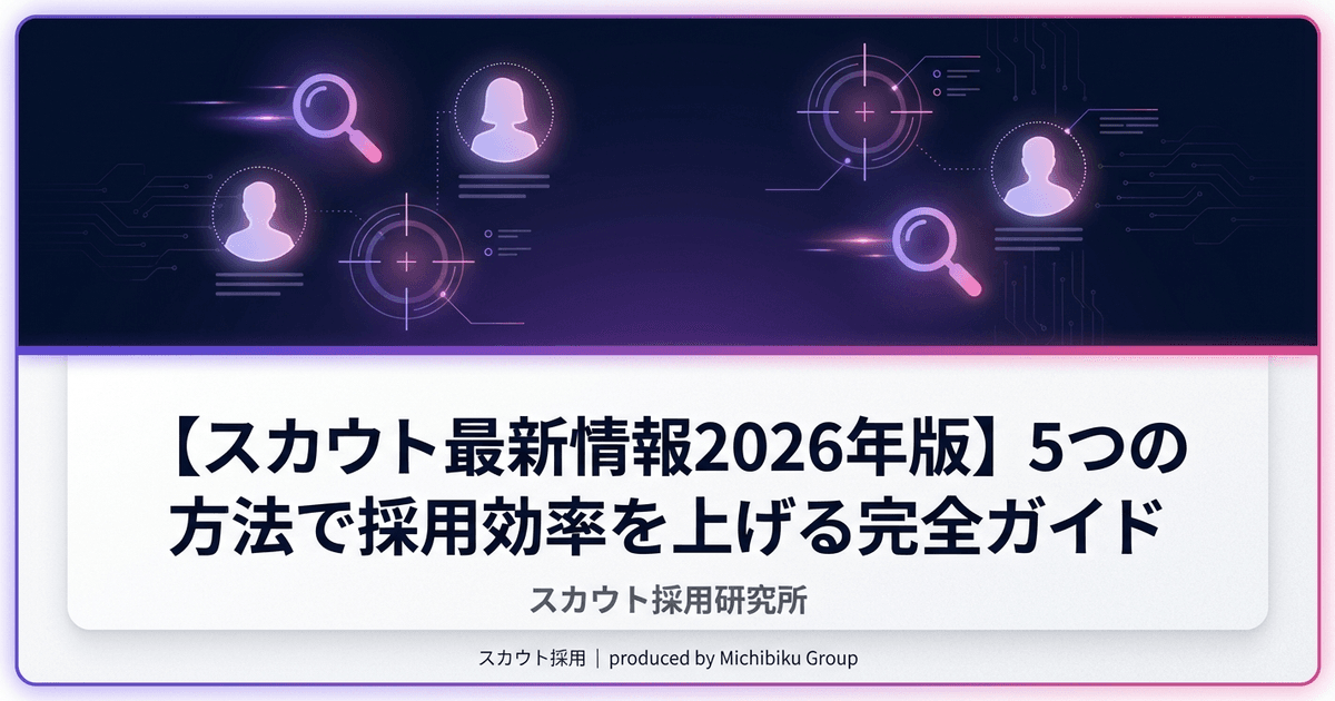 【スカウト最新情報2026年版】5つの方法で採用効率を上げる完全ガイド