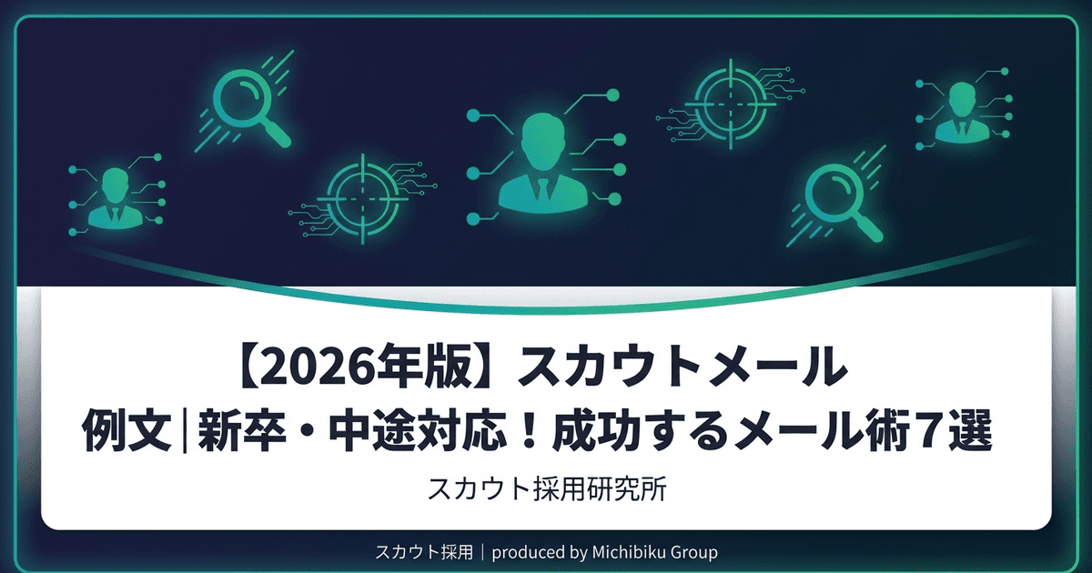 【2026年版】スカウトメール 例文|新卒・中途対応!成功するメール術7選
